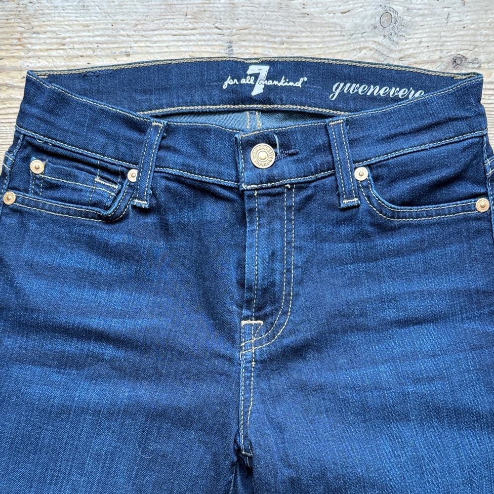 7 For All Mankind Dark Blue Skinny Jeans